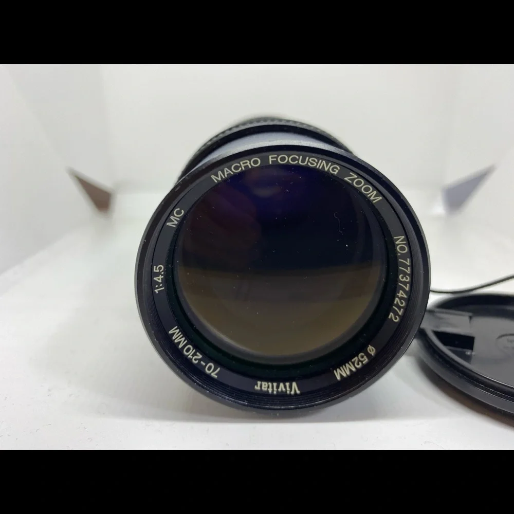 Vivitar 70-210mm f/1:4.5 MC Macro Focusing Zoom Lens 52mm w/covers for Pentax K